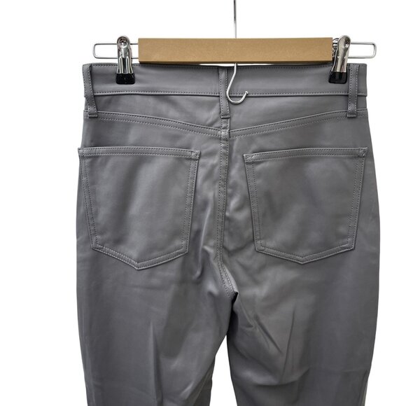 Gap Vintage Slim High Rise Faux Leather Ankle Pants Gray Women's‎ 26/12R - Picture 10 of 11